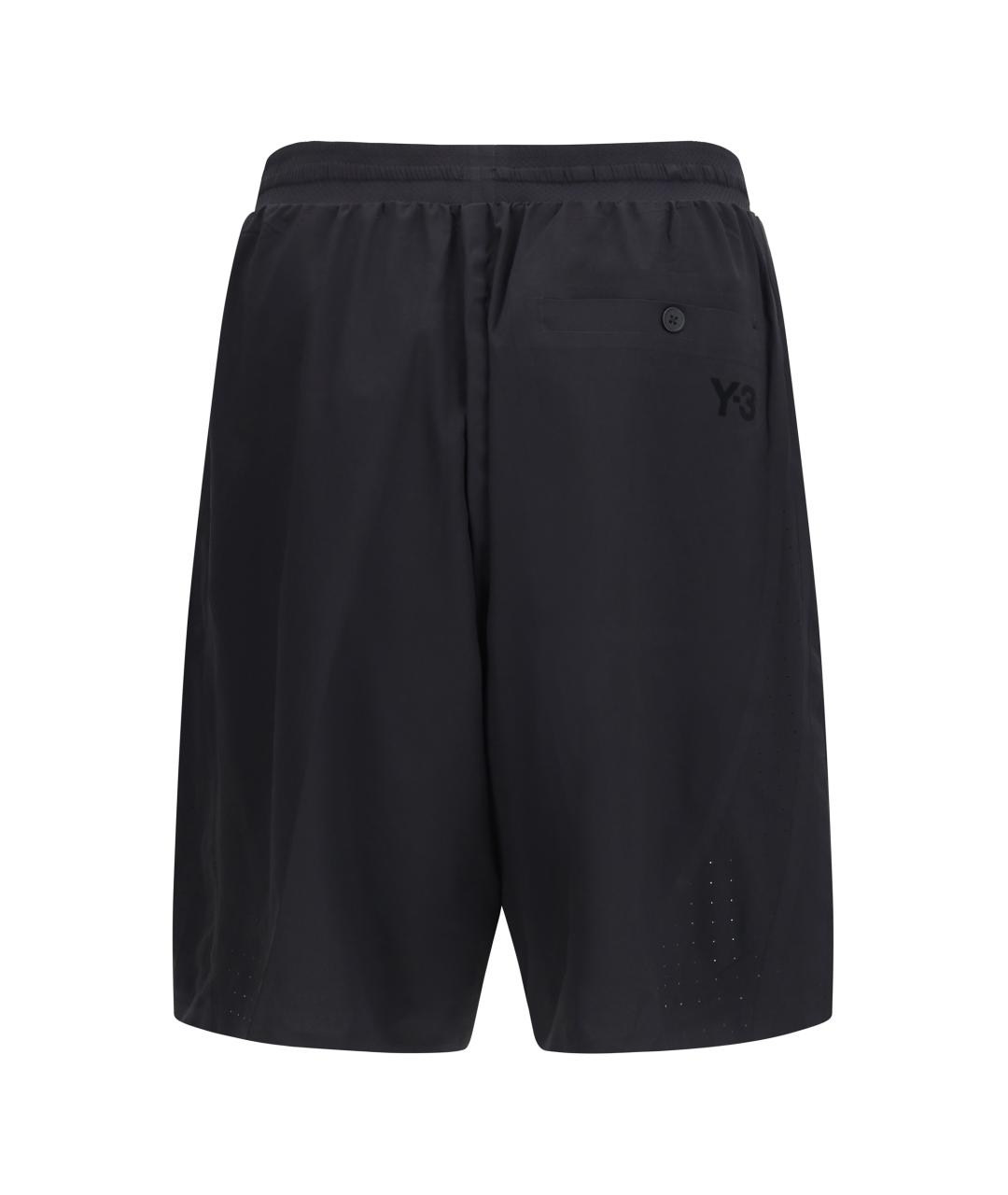Y-3 Черные полиэстеровые шорты, фото 2