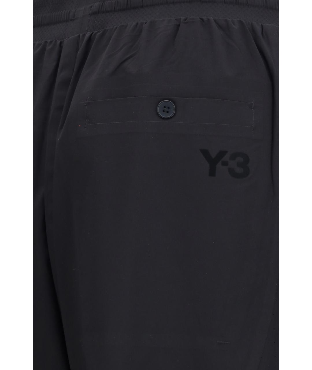 Y-3 Черные полиэстеровые шорты, фото 3