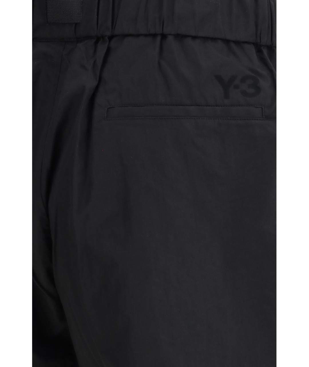 Y-3 Черные хлопковые шорты, фото 3