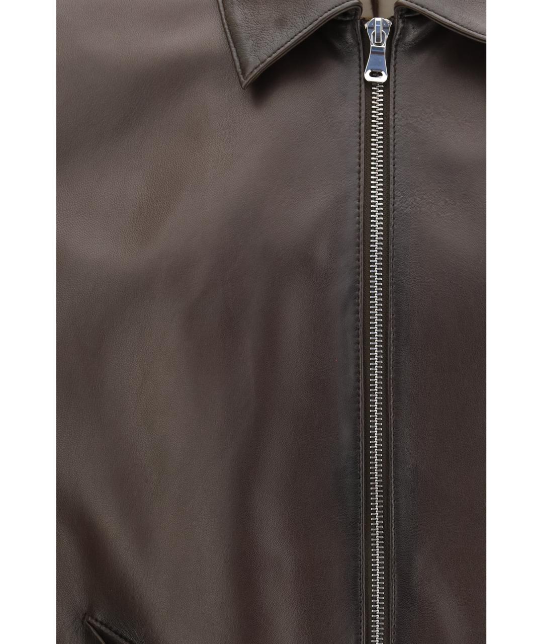 D'AMICO Коричневая кожаная куртка, фото 3