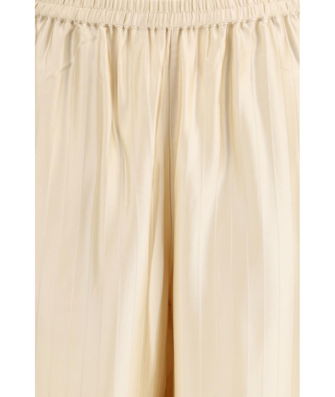 LOULOU STUDIO Бежевые вискозные прямые брюки, фото 3