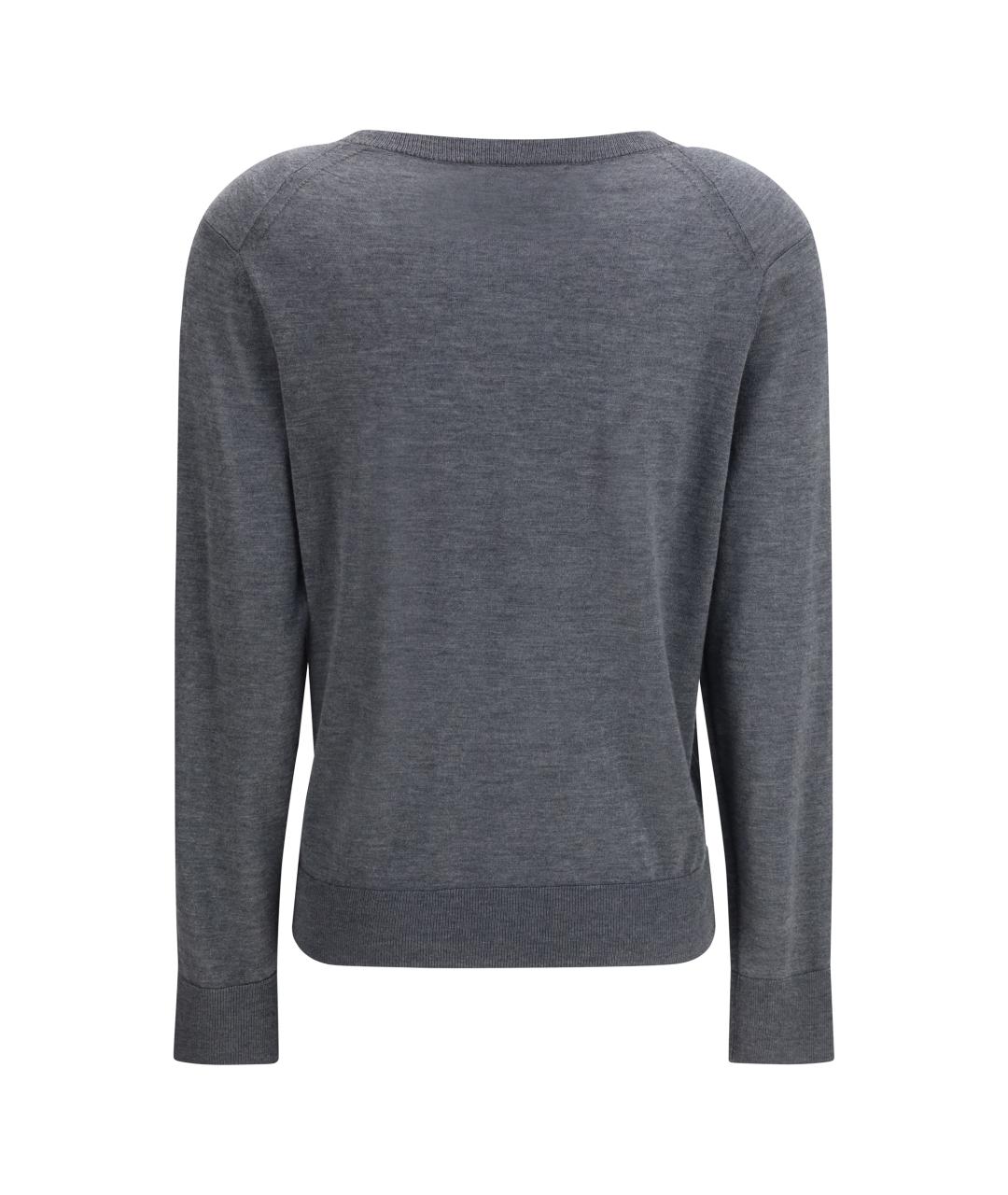 LOULOU STUDIO Серый кашемировый джемпер / свитер, фото 2