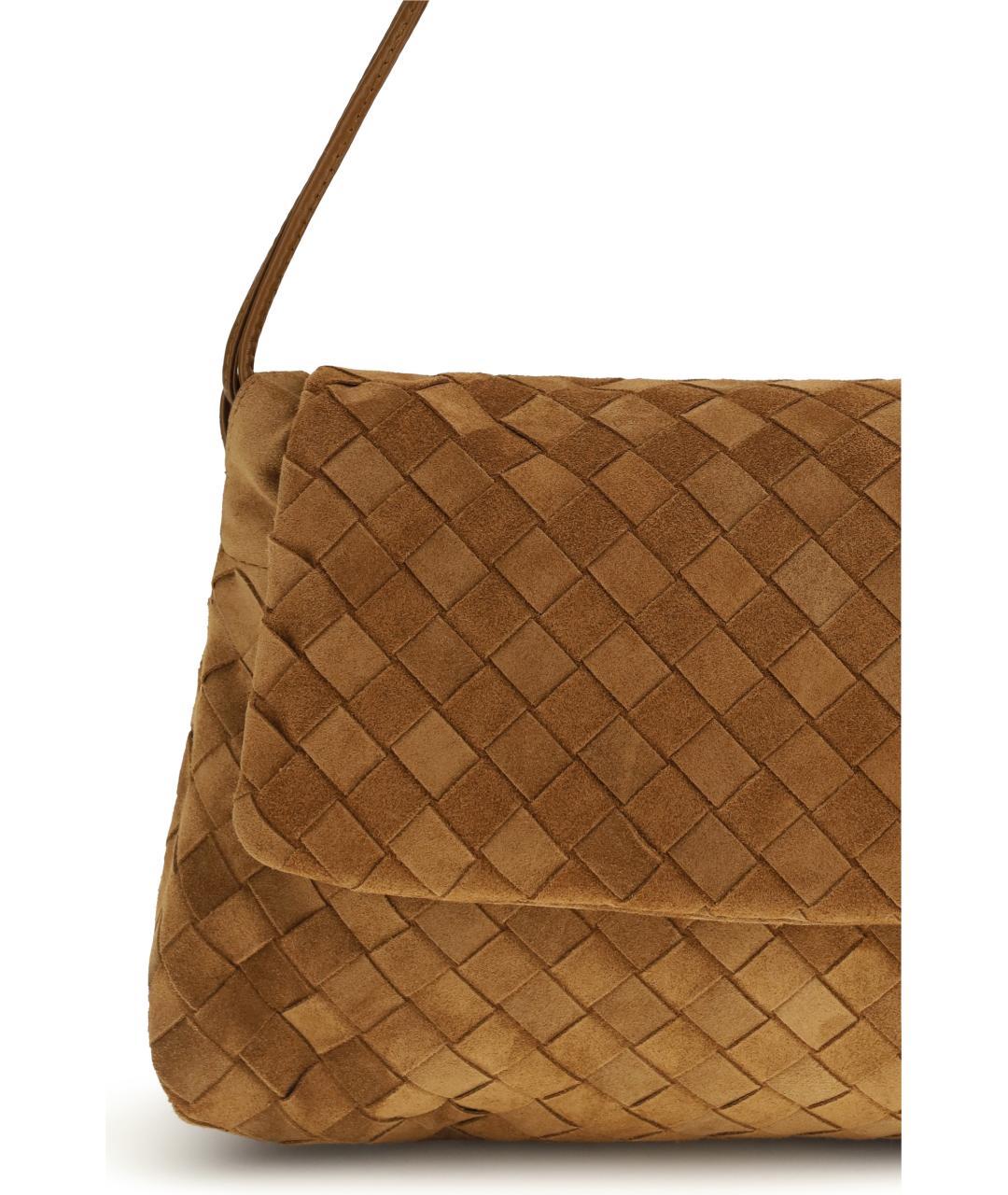BOTTEGA VENETA Коричневая замшевая сумка через плечо, фото 4