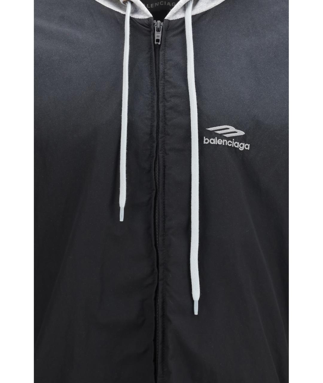 BALENCIAGA Черная полиэстеровая куртка, фото 3