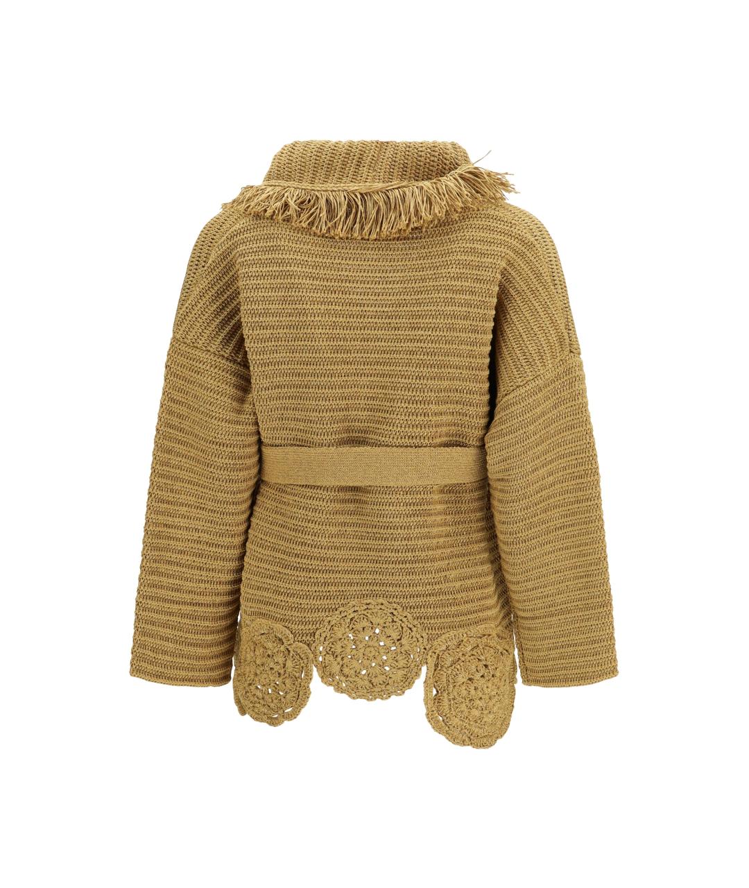 ALANUI Золотой полиэстеровый кардиган, фото 2