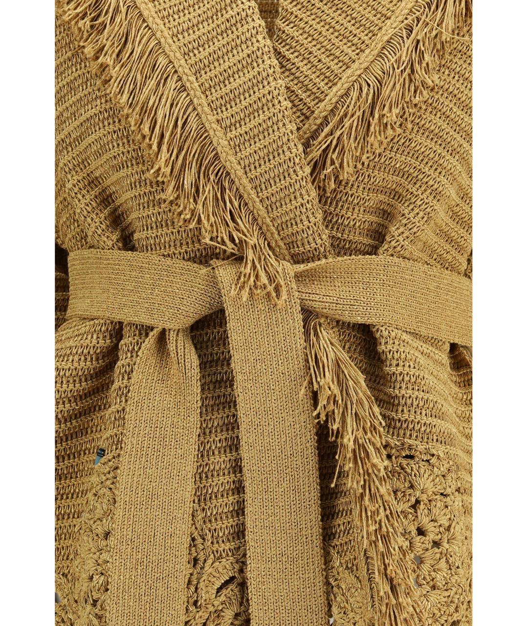 ALANUI Золотой полиэстеровый кардиган, фото 3