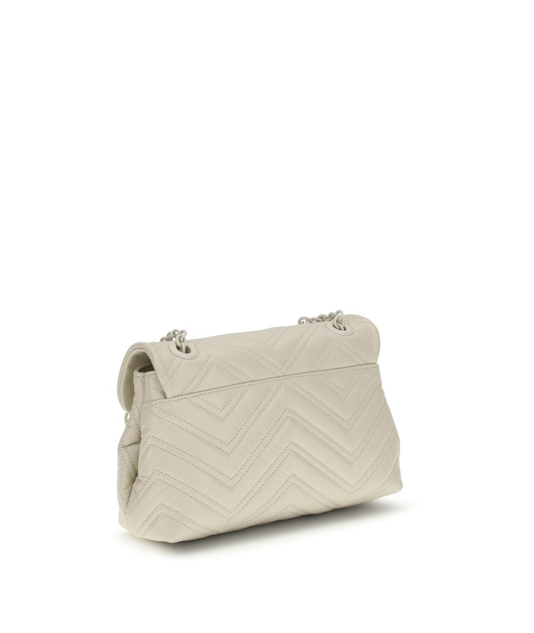 GUCCI Белая кожаная сумка через плечо, фото 3