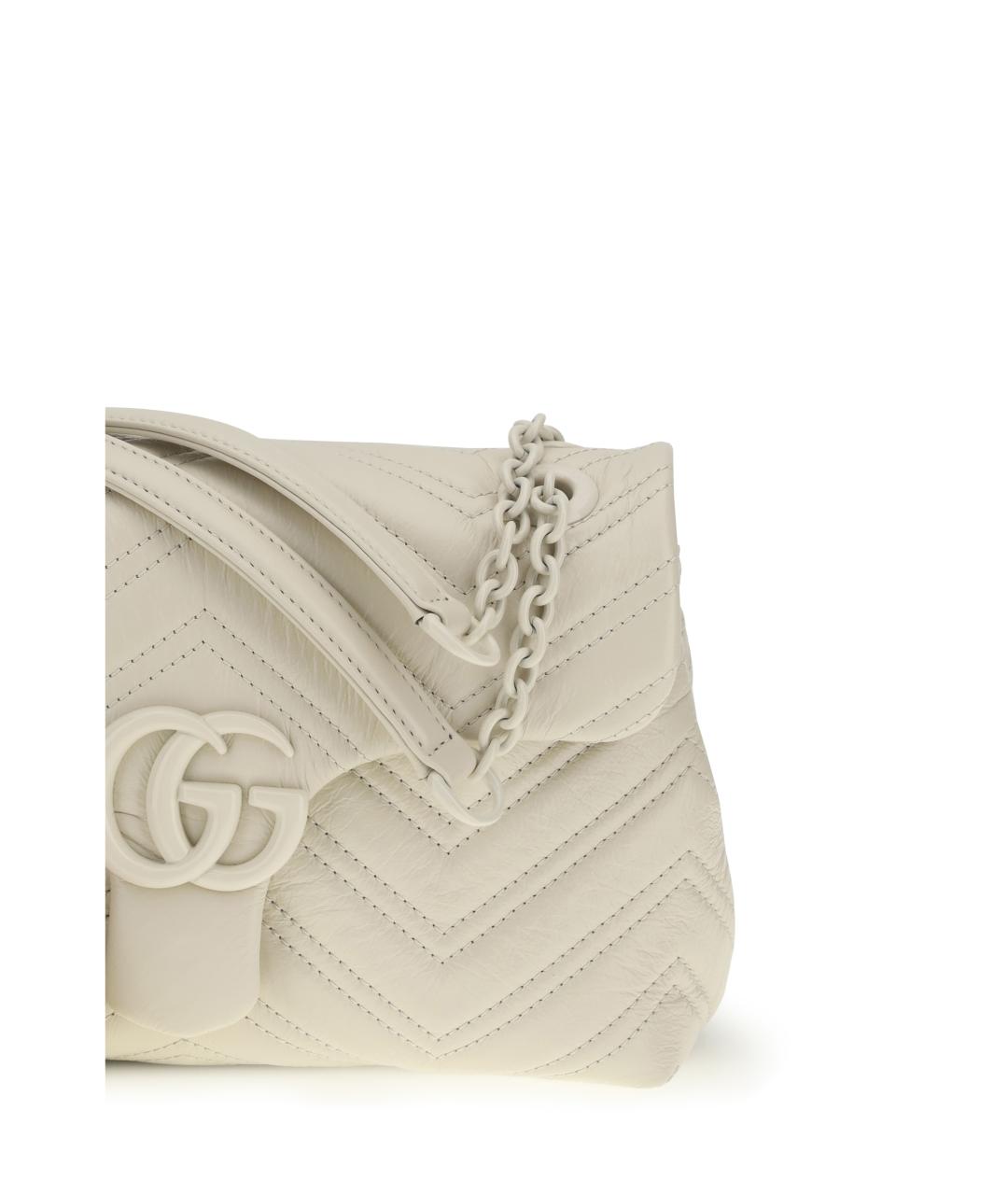 GUCCI Белая кожаная сумка через плечо, фото 4