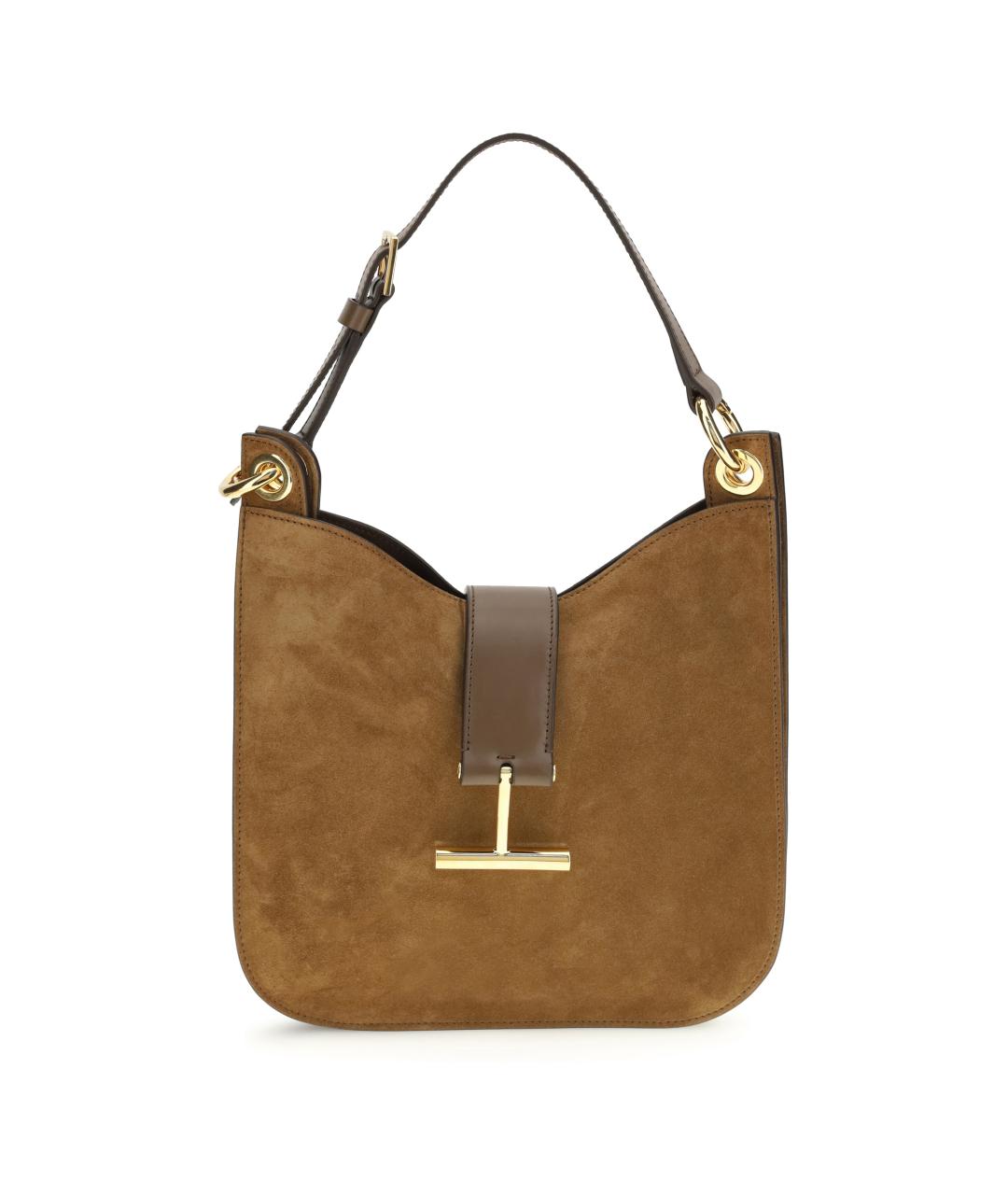 TOM FORD Коричневая замшевая сумка через плечо, фото 1