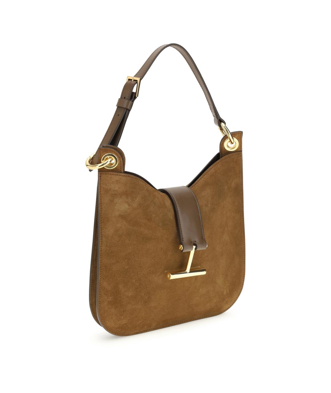 TOM FORD Коричневая замшевая сумка через плечо, фото 2