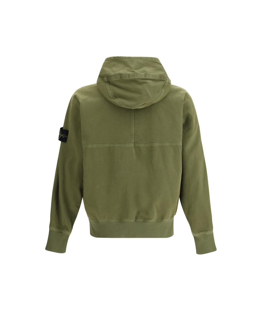 STONE ISLAND Хаки хлопковая куртка, фото 2