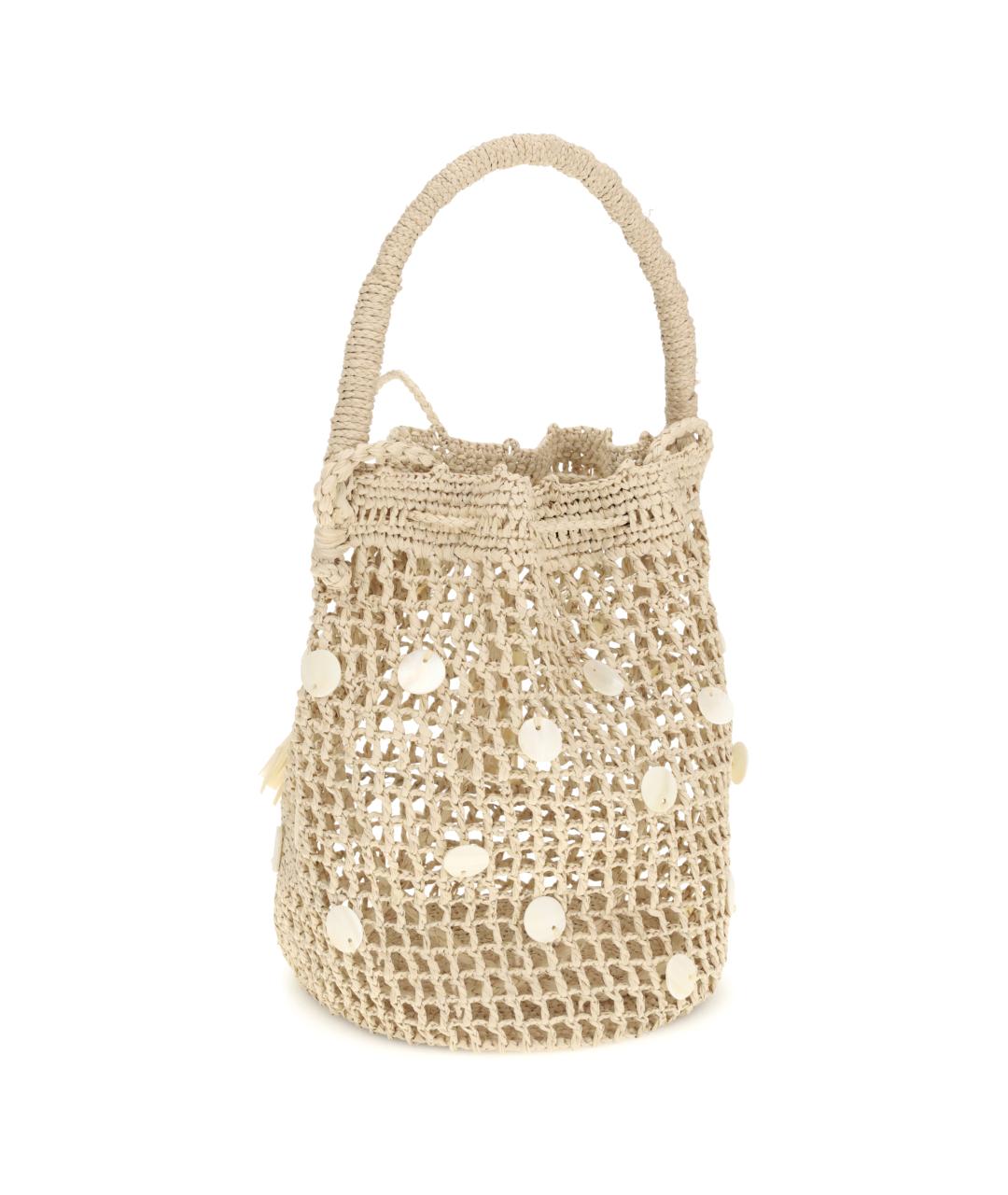 ALANUI Бежевая пелетеная сумка тоут, фото 3