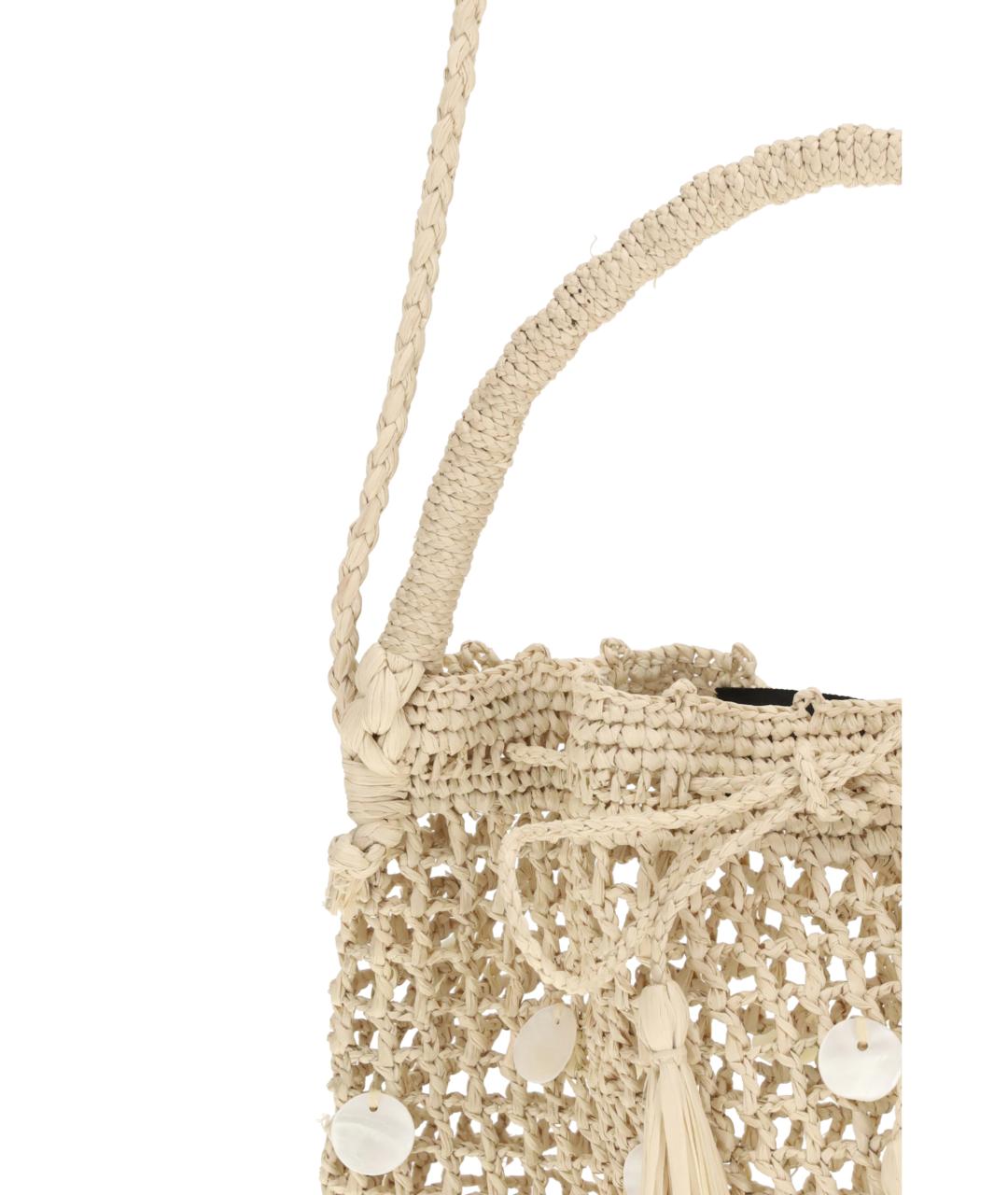 ALANUI Бежевая пелетеная сумка тоут, фото 4