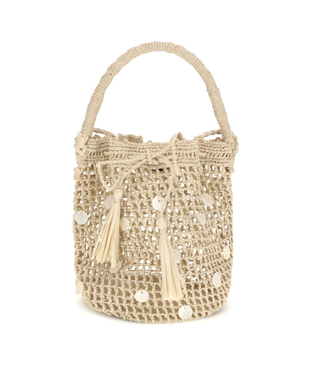 ALANUI Бежевая пелетеная сумка тоут, фото 1