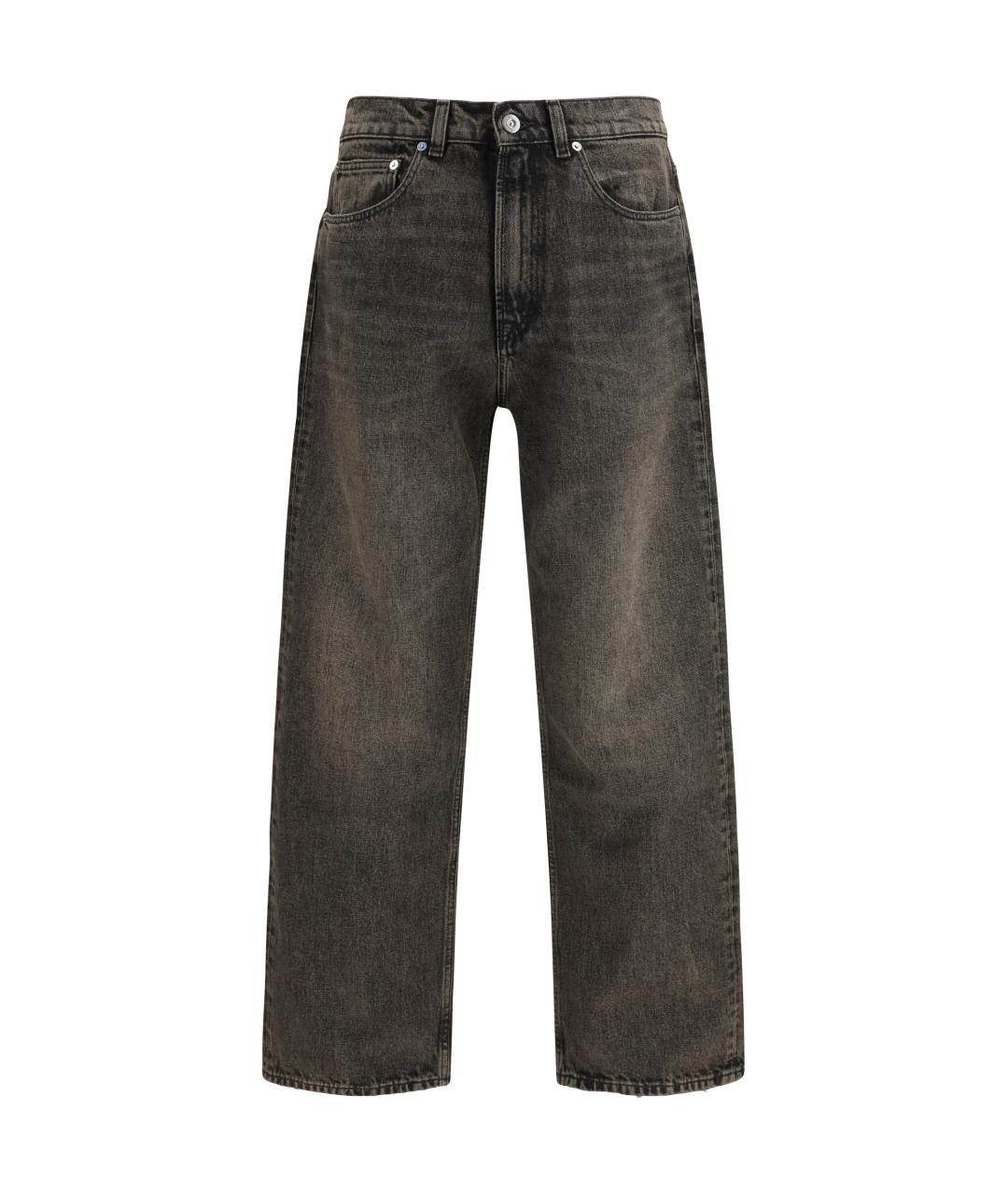 OUR LEGACY Серые хлопковые прямые джинсы, фото 1