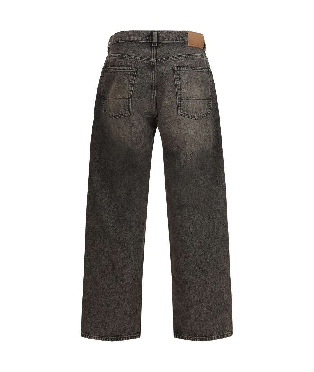 OUR LEGACY Серые хлопковые прямые джинсы, фото 2