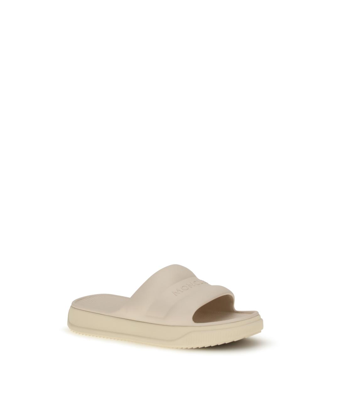 MONCLER Бежевые резиновые сандалии, фото 2