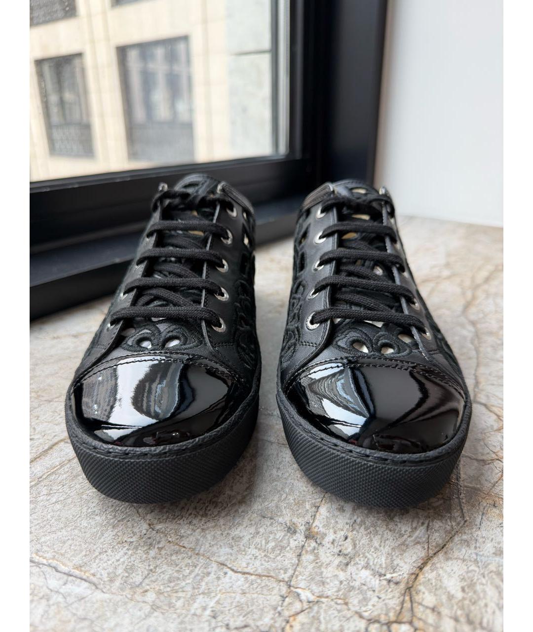 CHANEL Черные кожаные кроссовки, фото 2