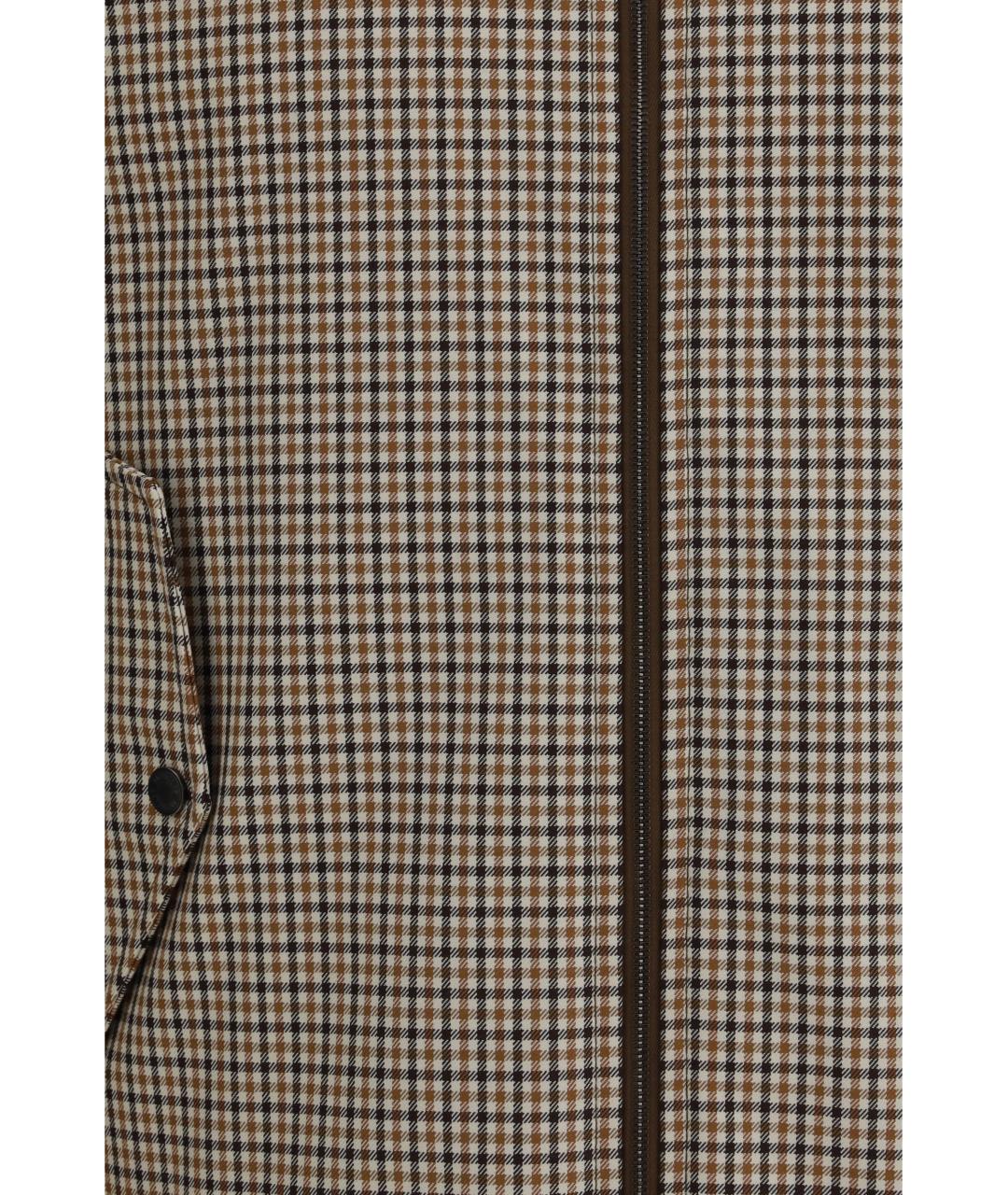 MONCLER Коричневый полиэстеровый пуховик, фото 5