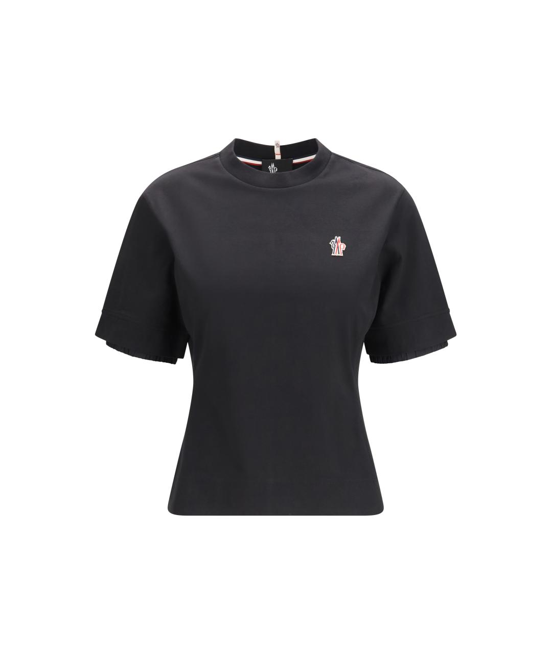 MONCLER GRENOBLE Черная хлопковая футболка, фото 1