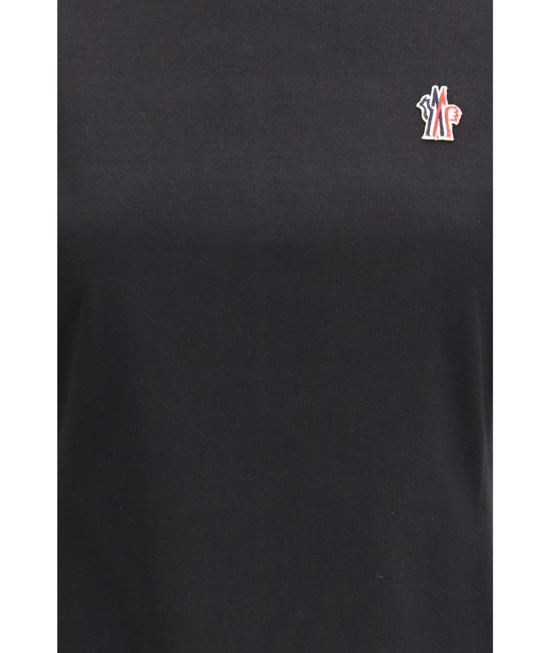 MONCLER GRENOBLE Черная хлопковая футболка, фото 3