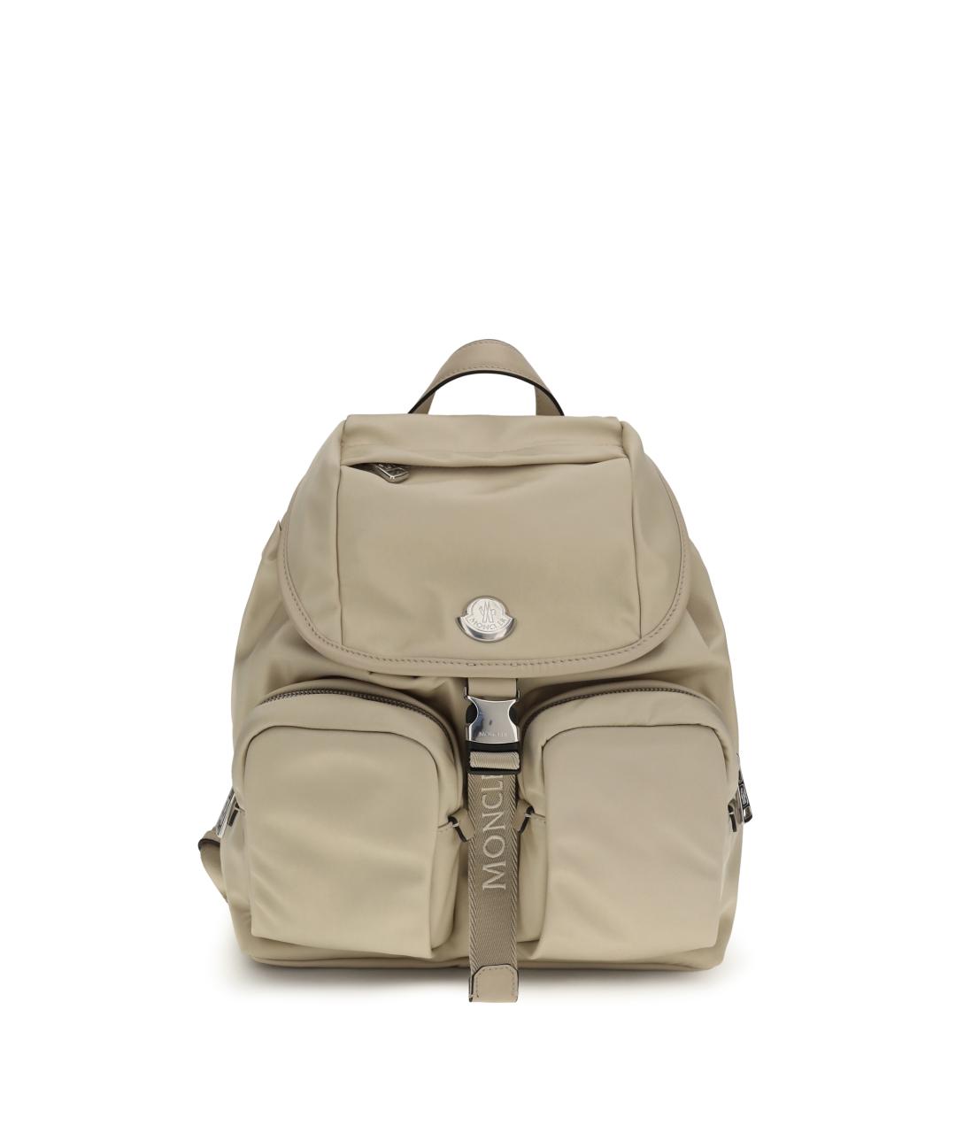 MONCLER Бежевый тканевый рюкзак, фото 1