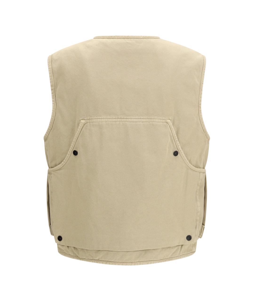 STONE ISLAND Бежевый хлопковый жилет, фото 2