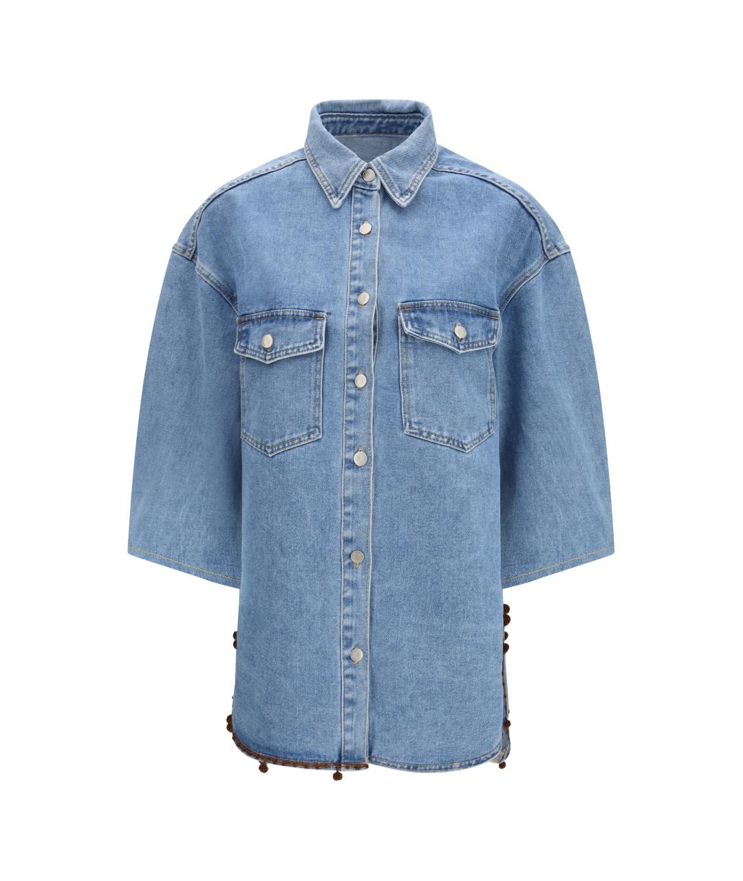 ELLA Голубая хлопковая куртка, фото 1