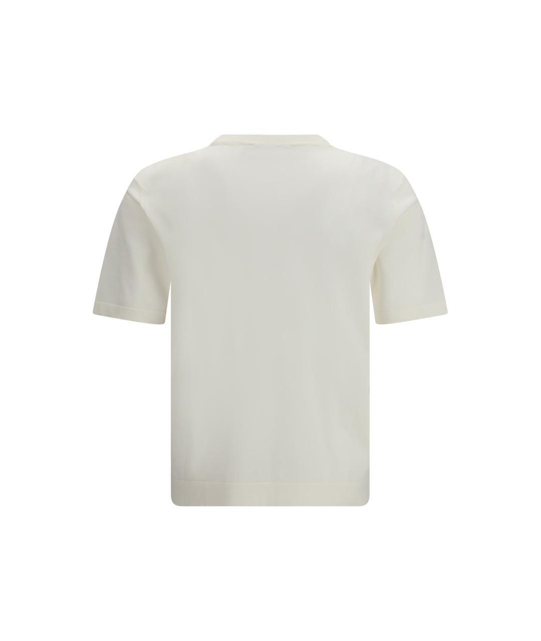 PIACENZA CASHMERE Белая хлопковая футболка, фото 2