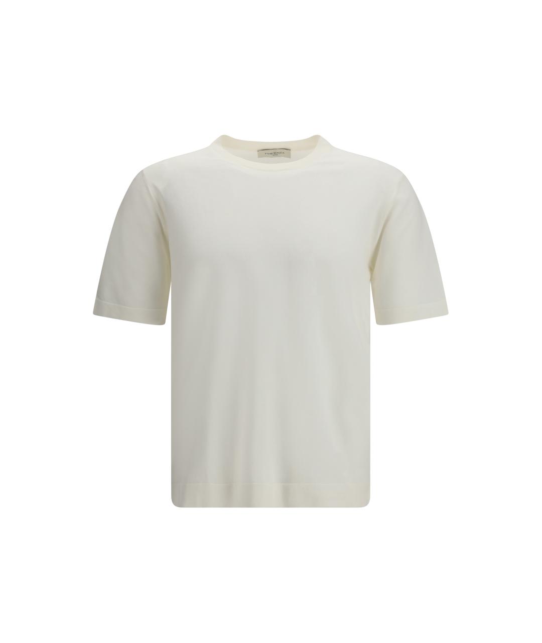 PIACENZA CASHMERE Белая хлопковая футболка, фото 4