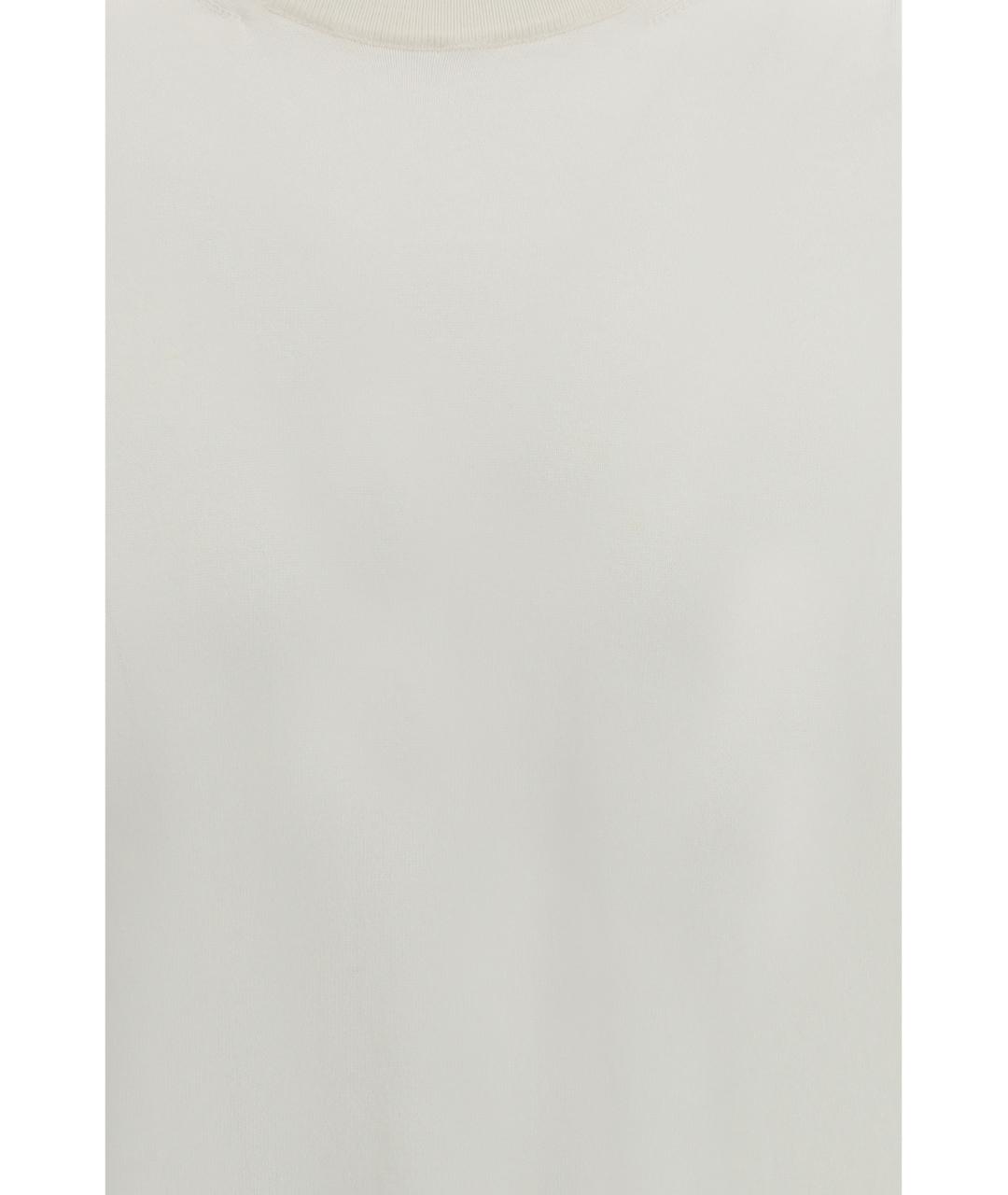 PIACENZA CASHMERE Белая хлопковая футболка, фото 3