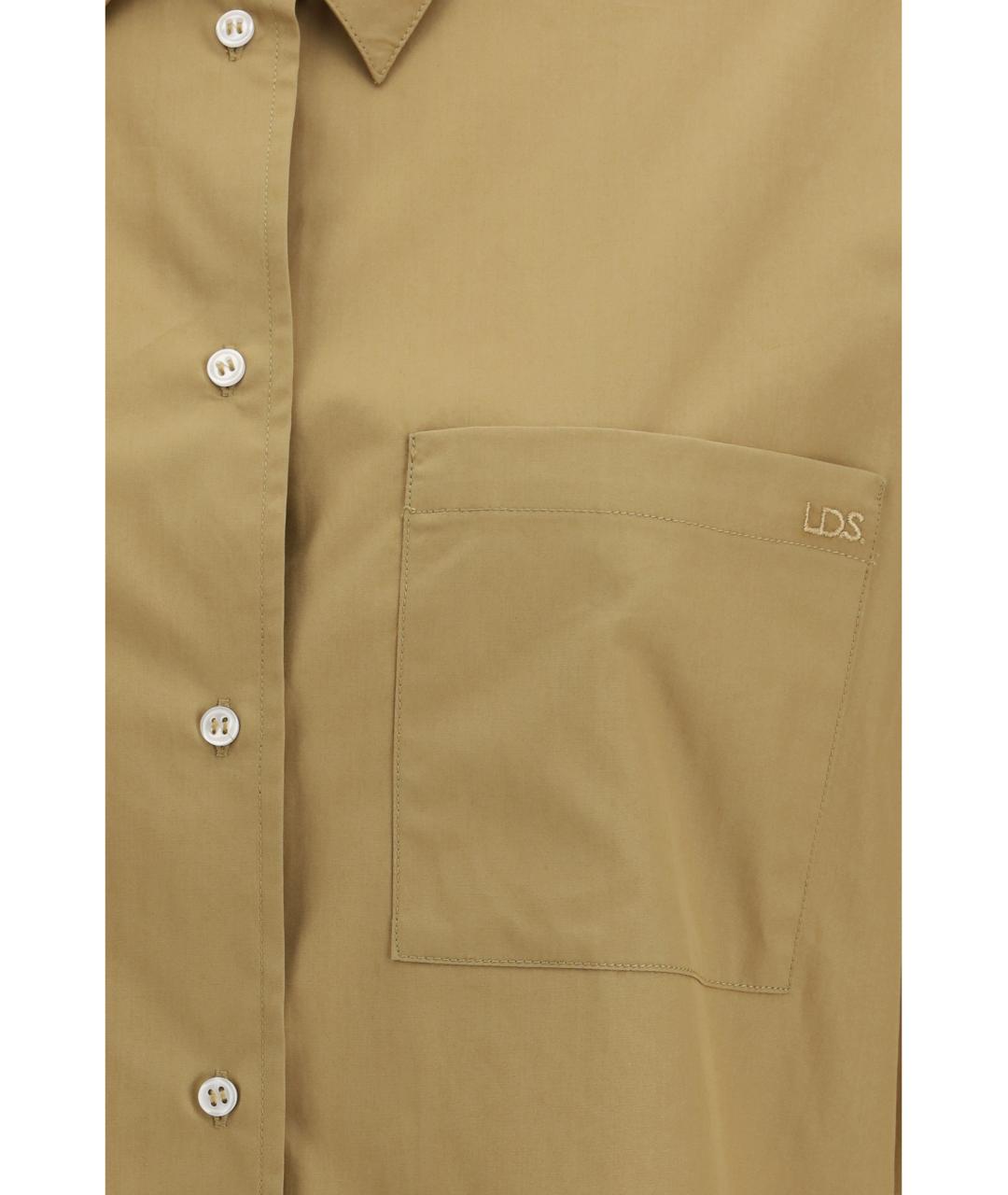 LOULOU STUDIO Бежевая хлопковая рубашка, фото 3