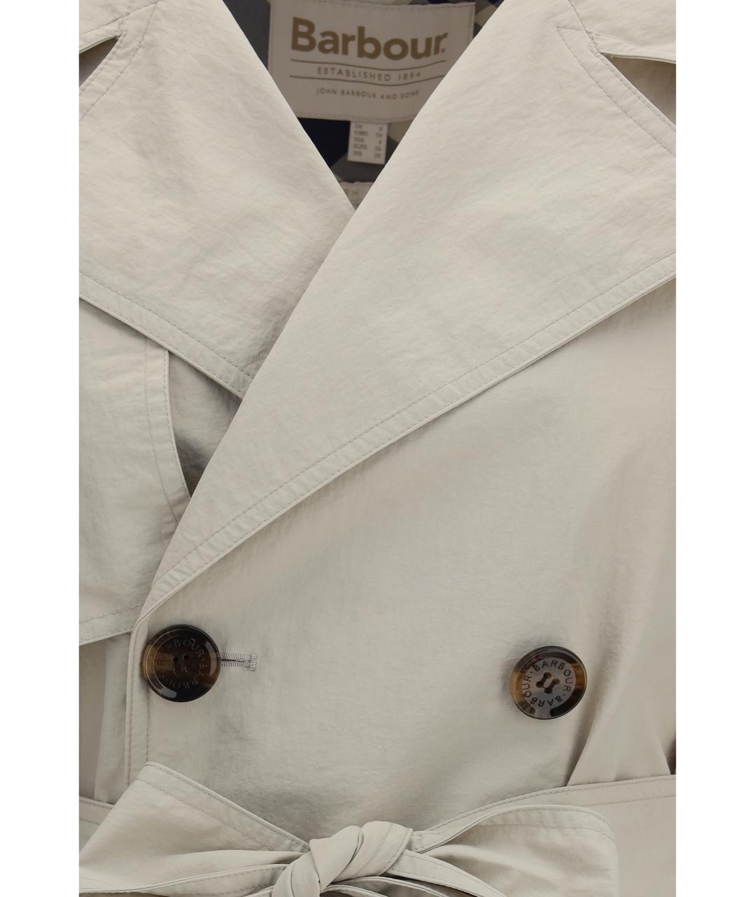 BARBOUR Бежевый полиамидовый тренч/плащ, фото 3