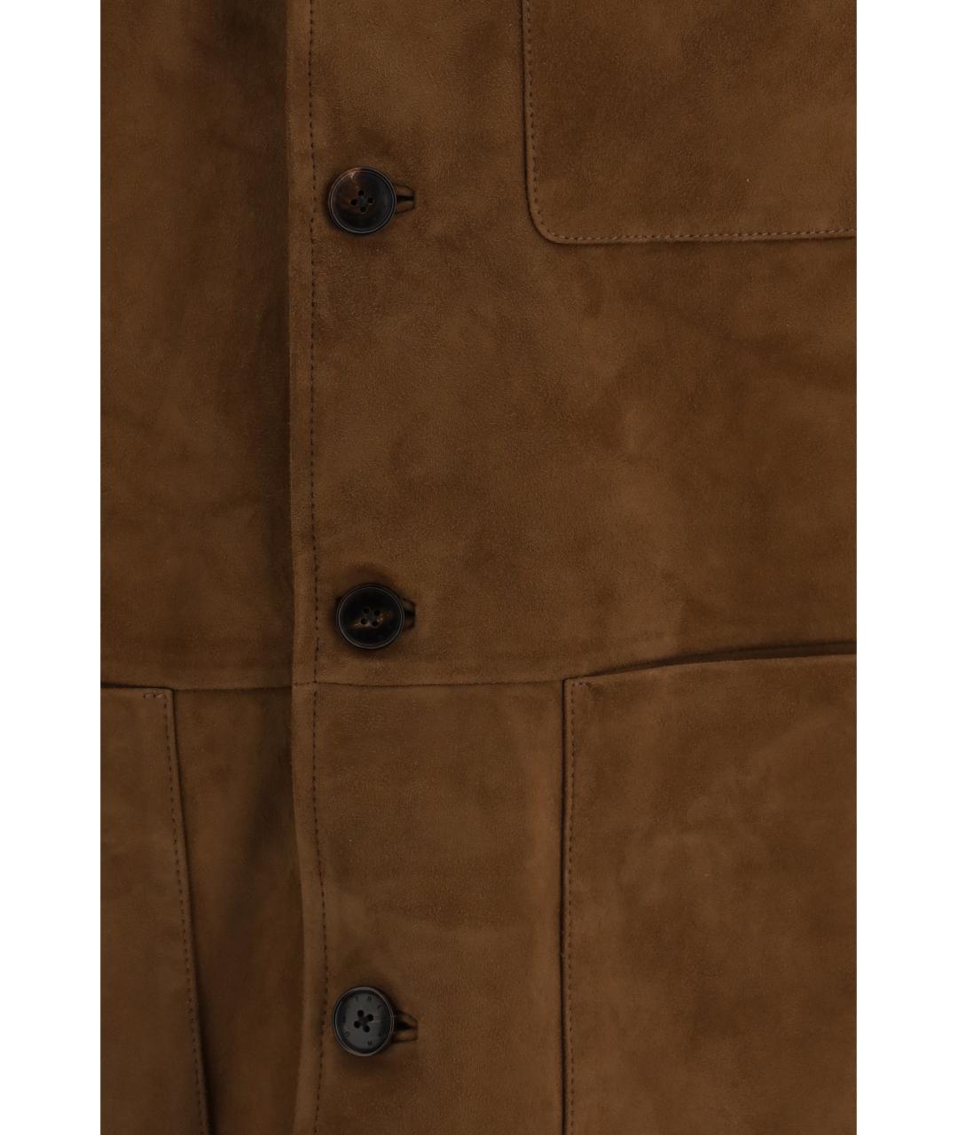 UMIT BENAN Коричневая замшевая куртка, фото 3