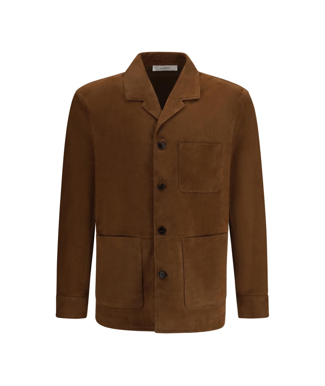 UMIT BENAN Коричневая замшевая куртка, фото 1