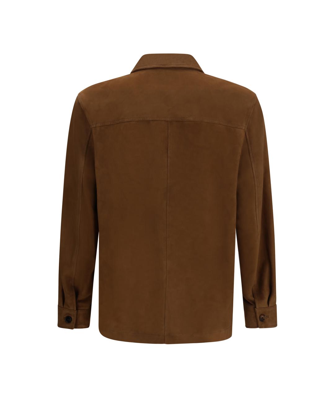 UMIT BENAN Коричневая замшевая куртка, фото 2