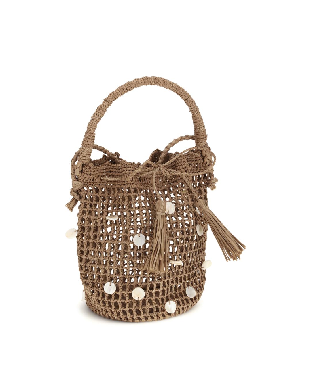 ALANUI Коричневая пелетеная сумка тоут, фото 2