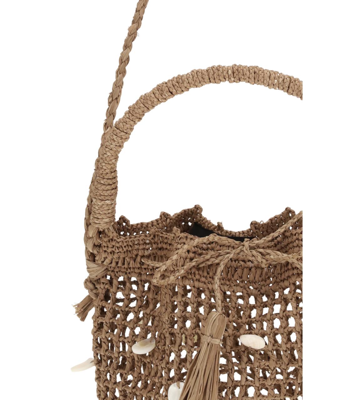 ALANUI Коричневая пелетеная сумка тоут, фото 4