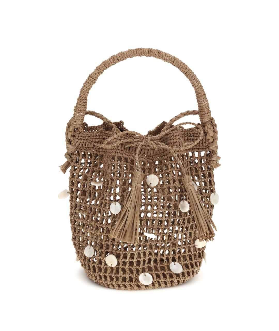 ALANUI Коричневая пелетеная сумка тоут, фото 1