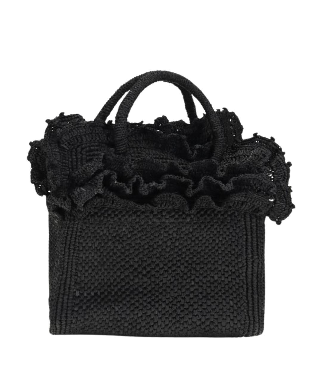 IBELIV Черная пелетеная сумка с короткими ручками, фото 1