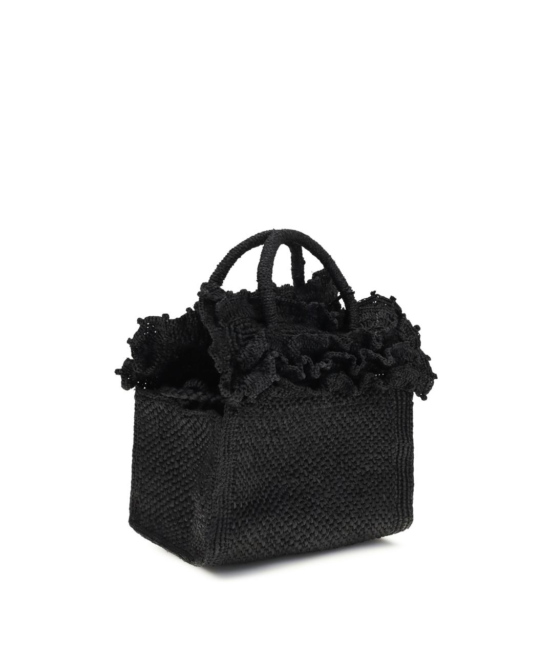 IBELIV Черная пелетеная сумка с короткими ручками, фото 2