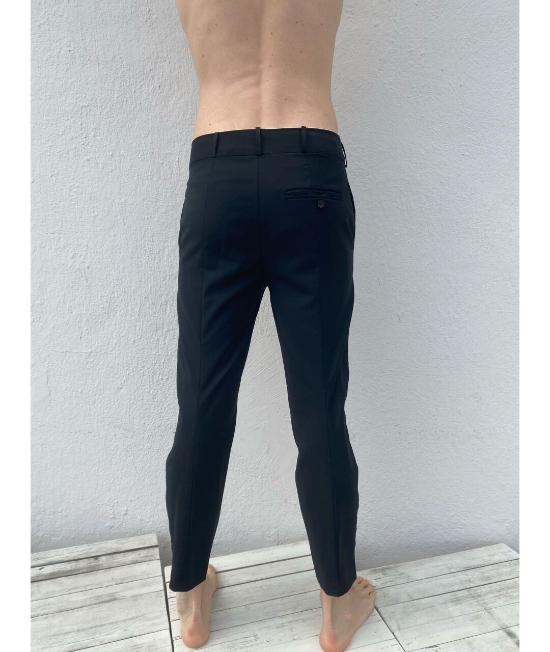 DAMIR DOMA Черные шерстяные классические брюки, фото 2