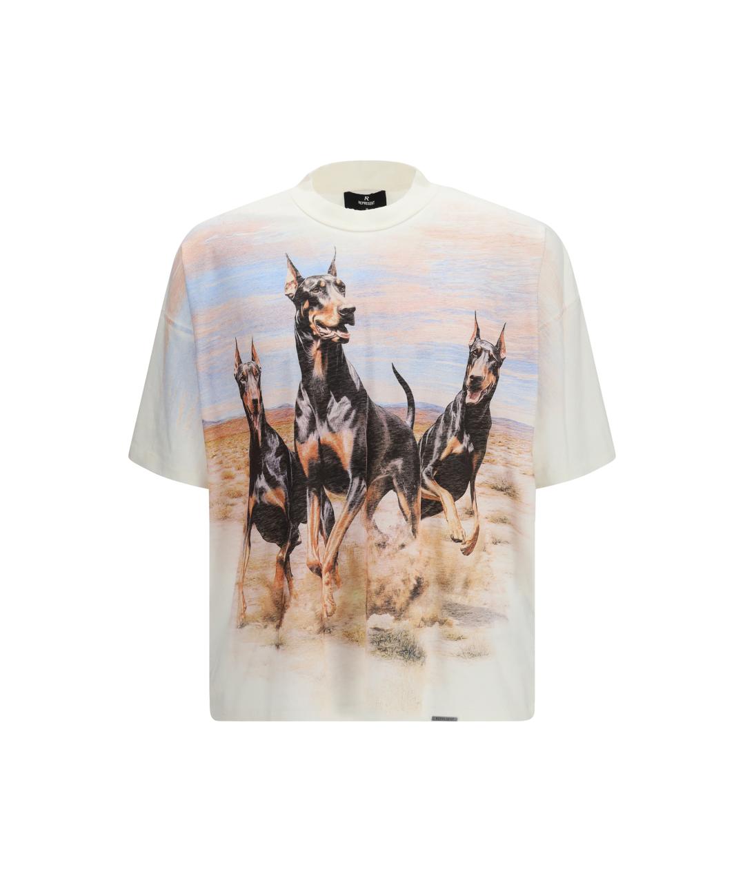 REPRESENT Белая хлопковая футболка, фото 4