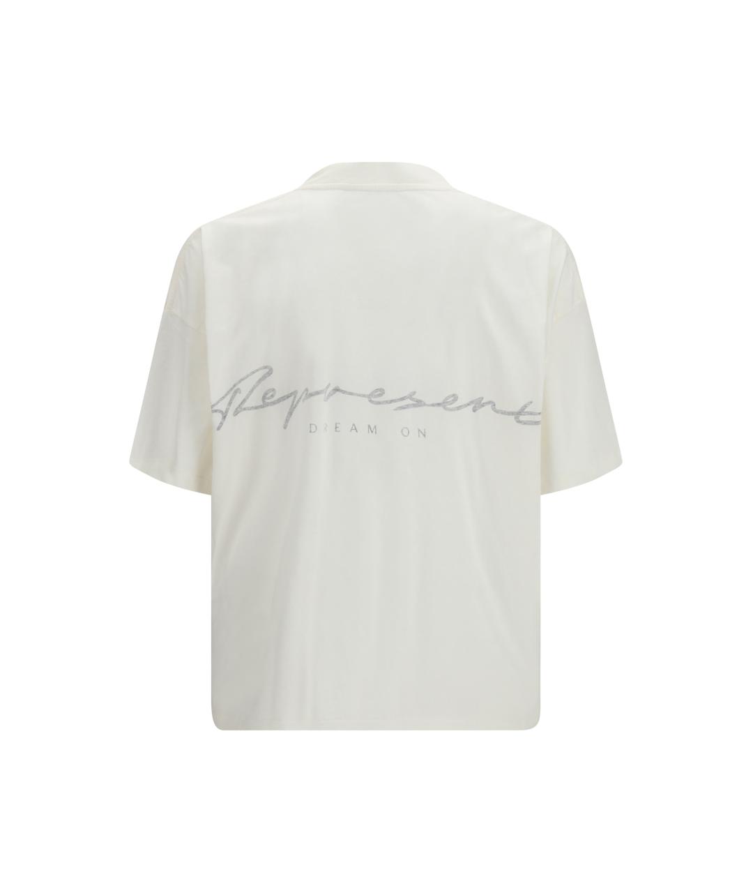 REPRESENT Белая хлопковая футболка, фото 2