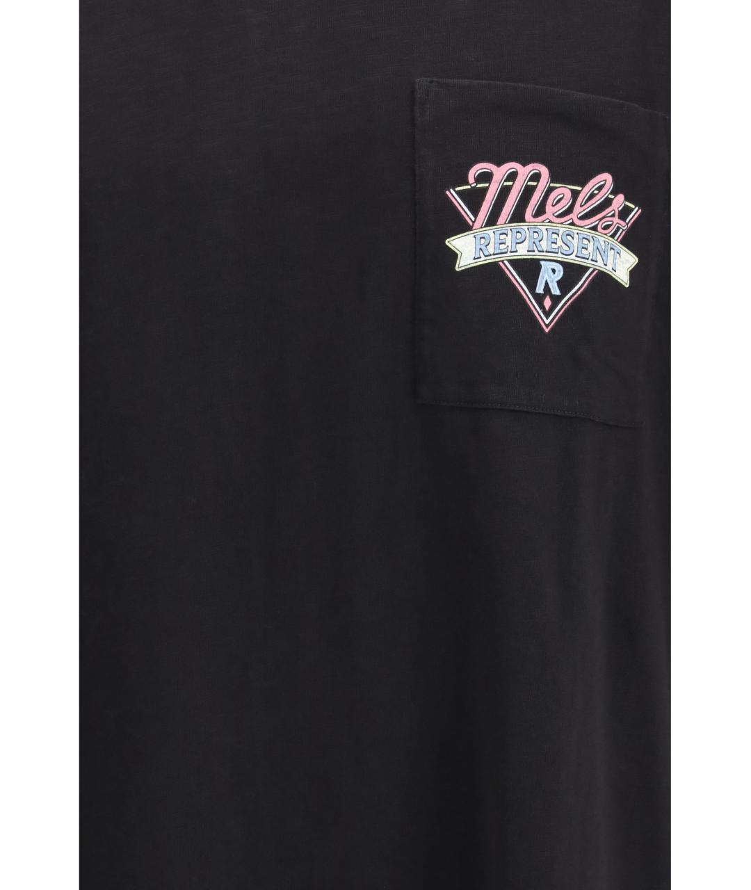 REPRESENT Черная хлопковая футболка, фото 3
