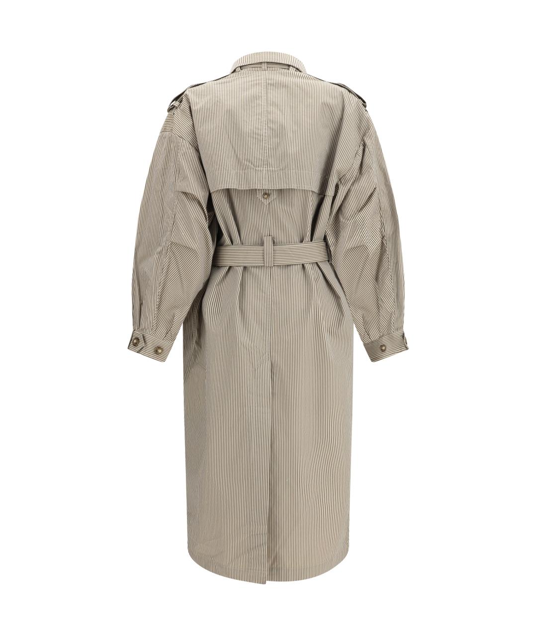 ISABEL MARANT ETOILE Бежевый хлопковый тренч/плащ, фото 2