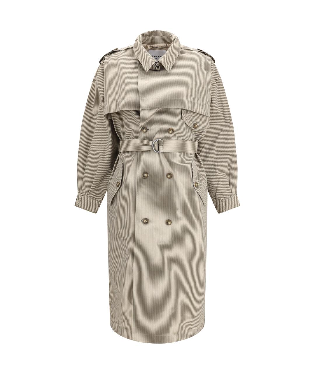 ISABEL MARANT ETOILE Бежевый хлопковый тренч/плащ, фото 1