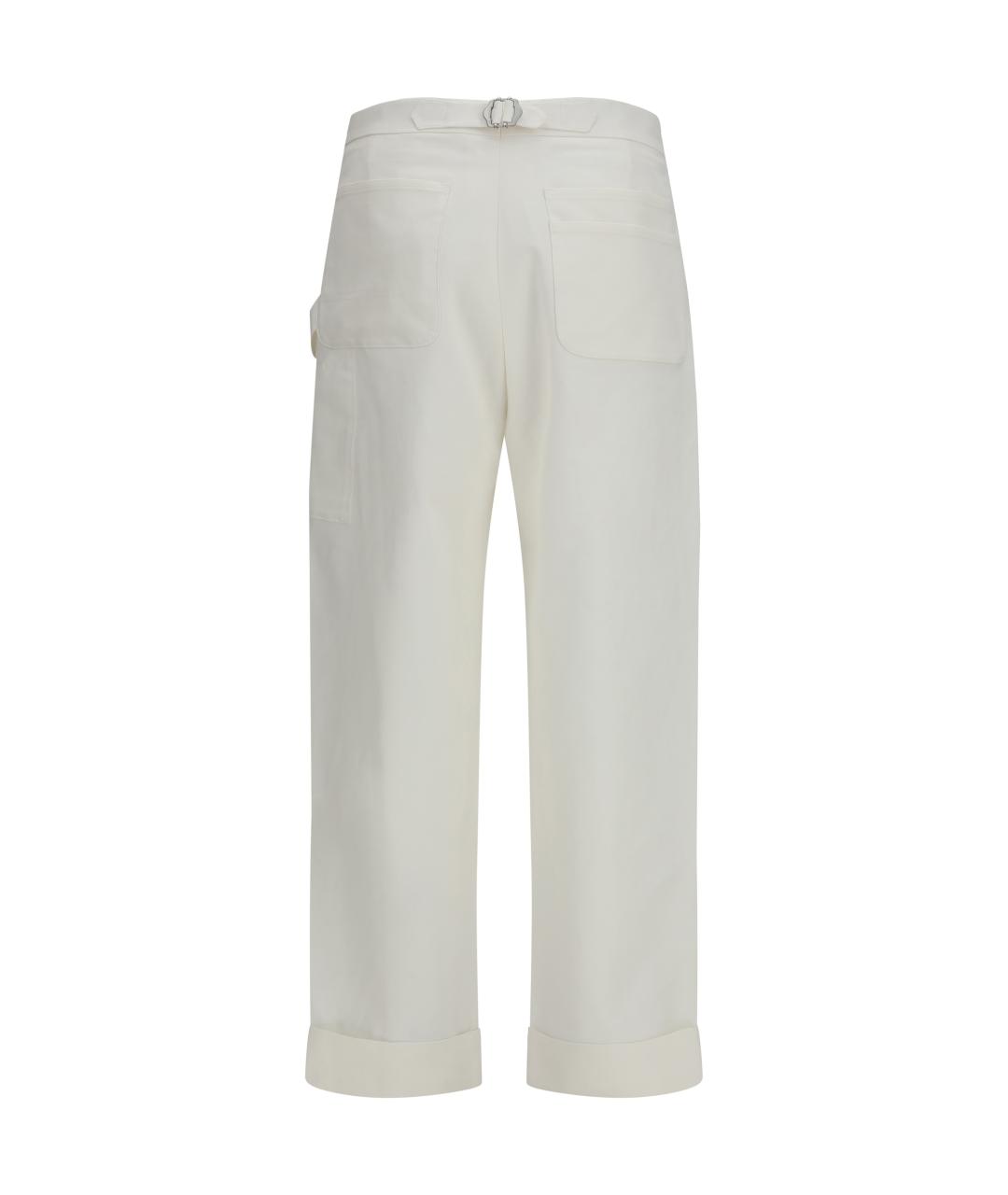 UMIT BENAN Белые хлопковые повседневные брюки, фото 2