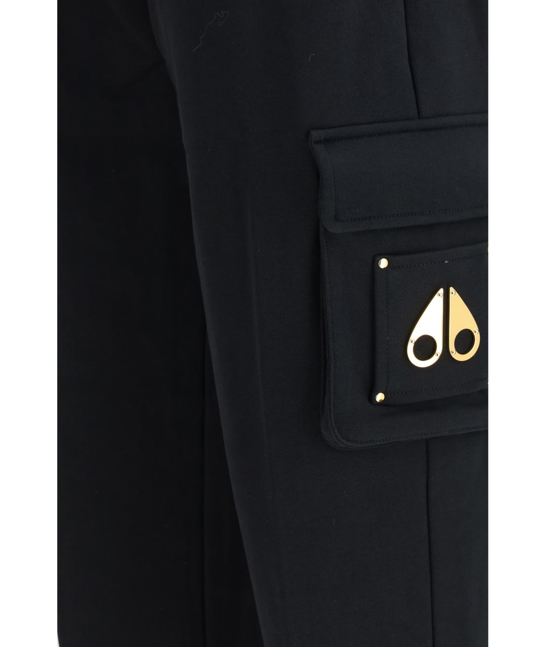 MOOSE KNUCKLES Черные хлопковые повседневные брюки, фото 3