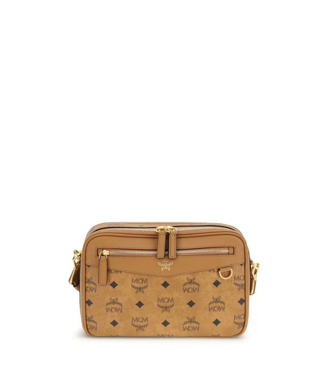 MCM Коричневая пелетеная сумка на плечо, фото 1